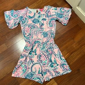 Lilly Pulitzer romper with short sleeves